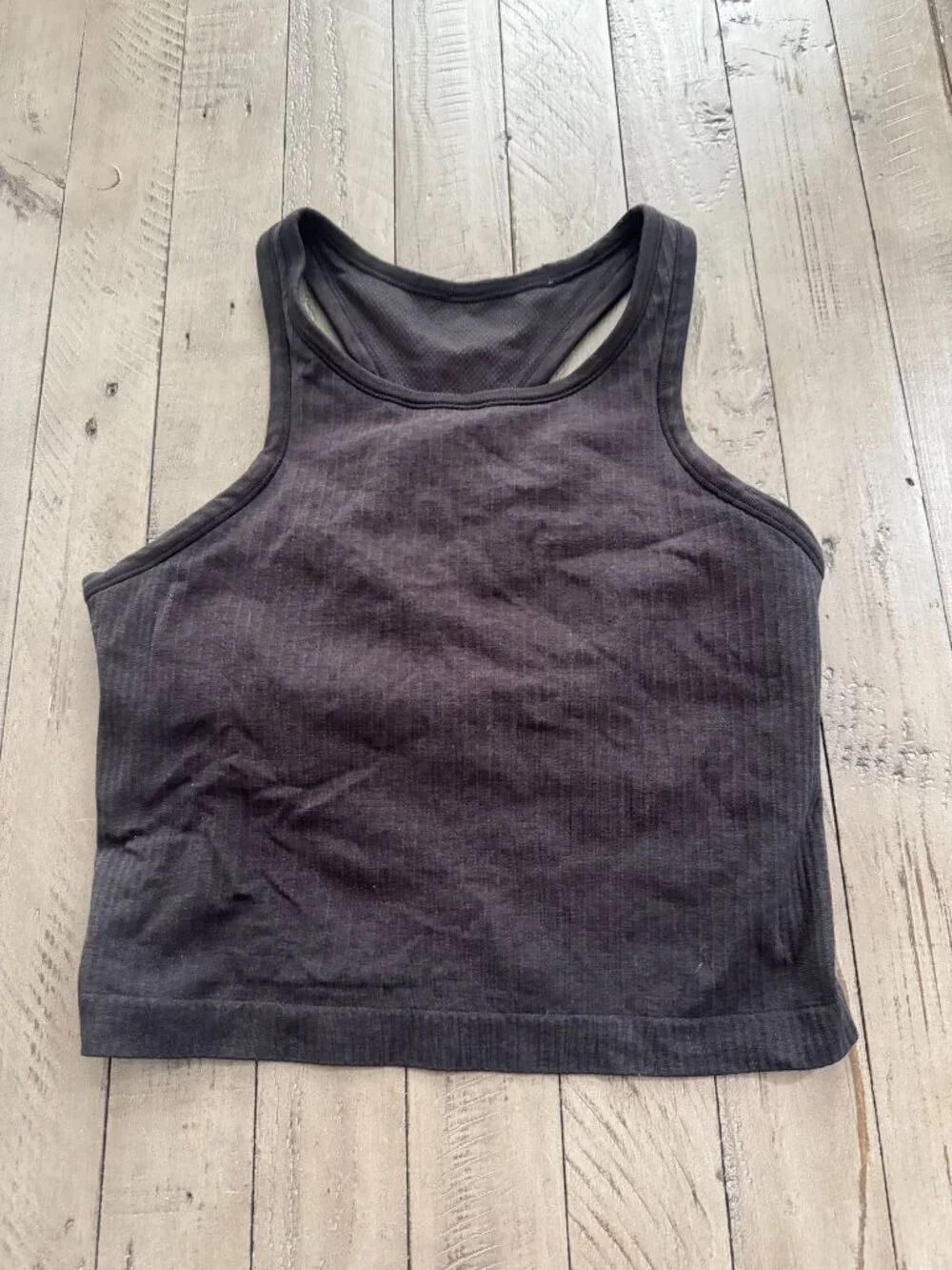 Lululemon Ebb To Street Racerback Crop Tank Black Size 6